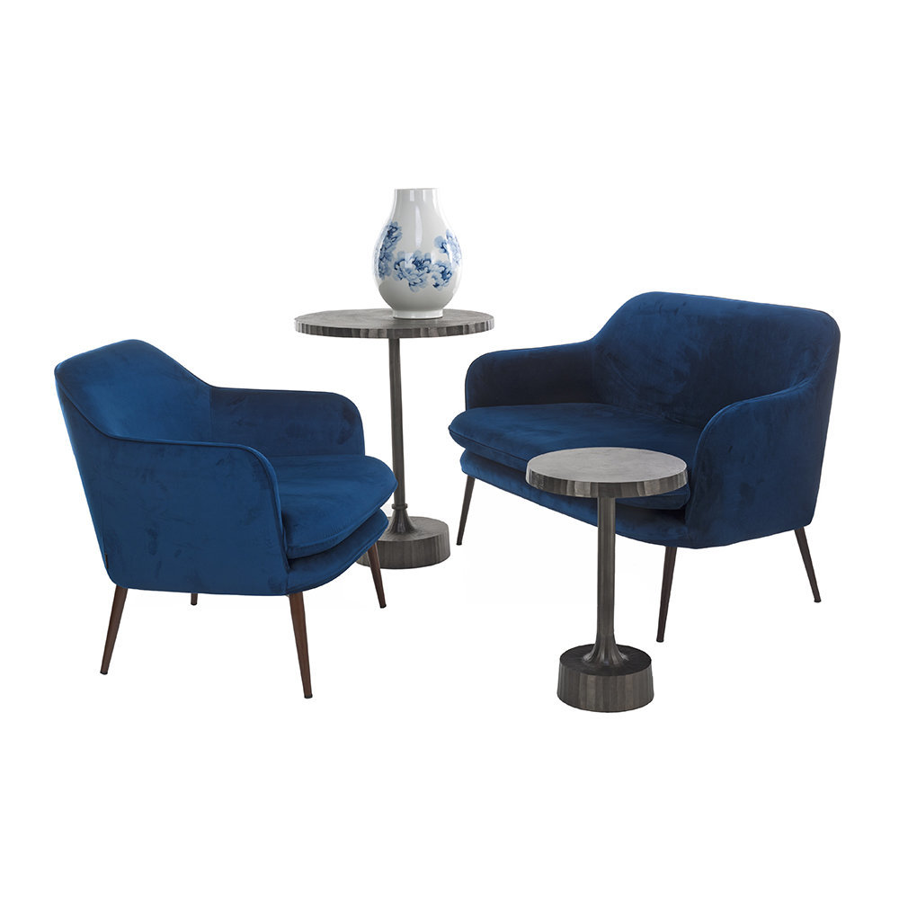 Pols Potten - Charmy Velvet Armchair - Blue – image 3