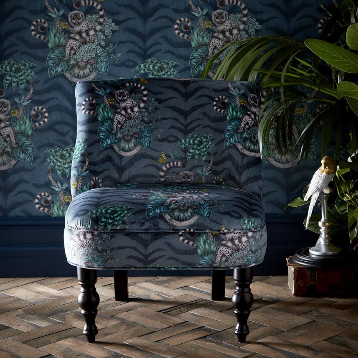 Emma J Shipley - Lemur Langley Armchair - Navy – image 2