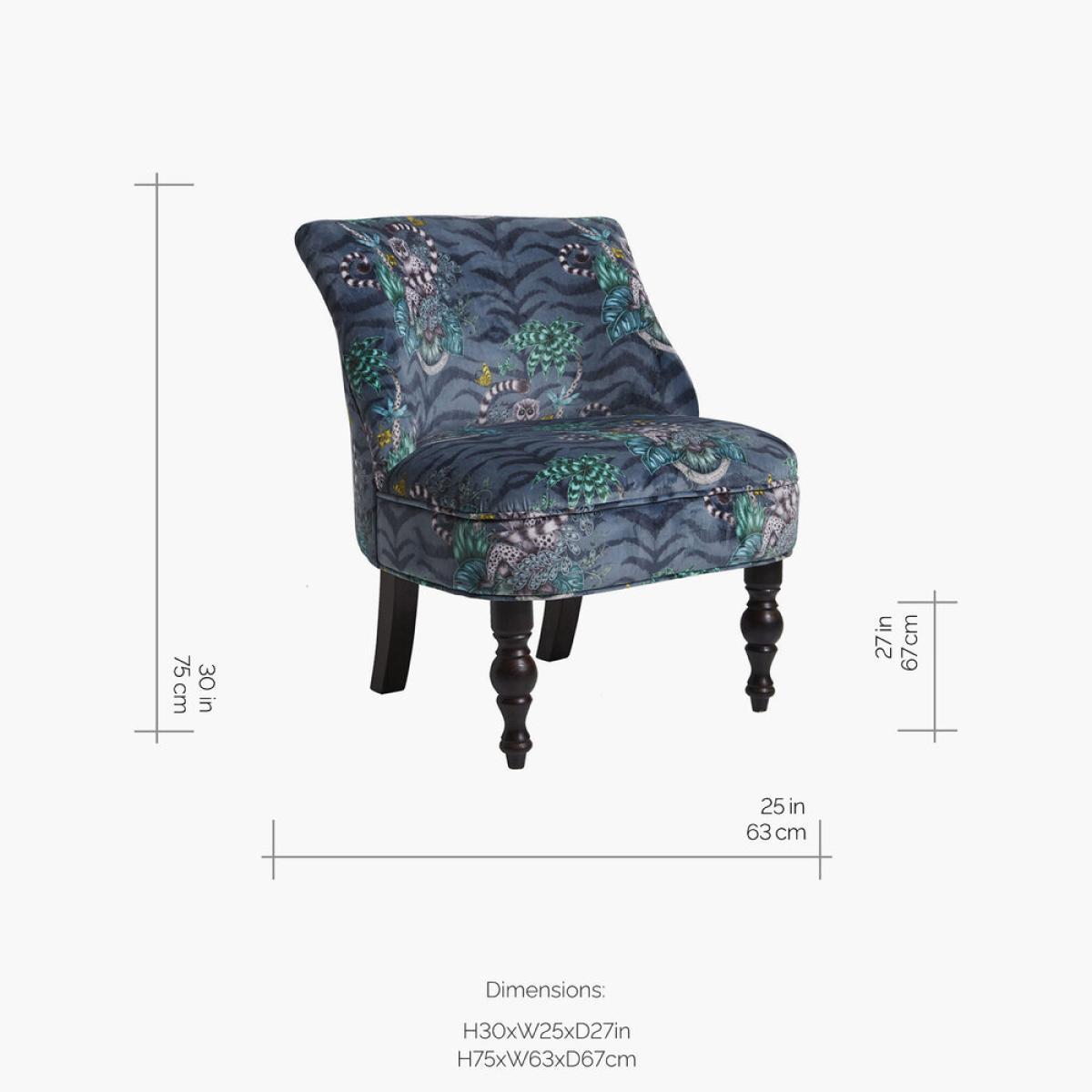 Emma J Shipley - Lemur Langley Armchair - Navy – image 5