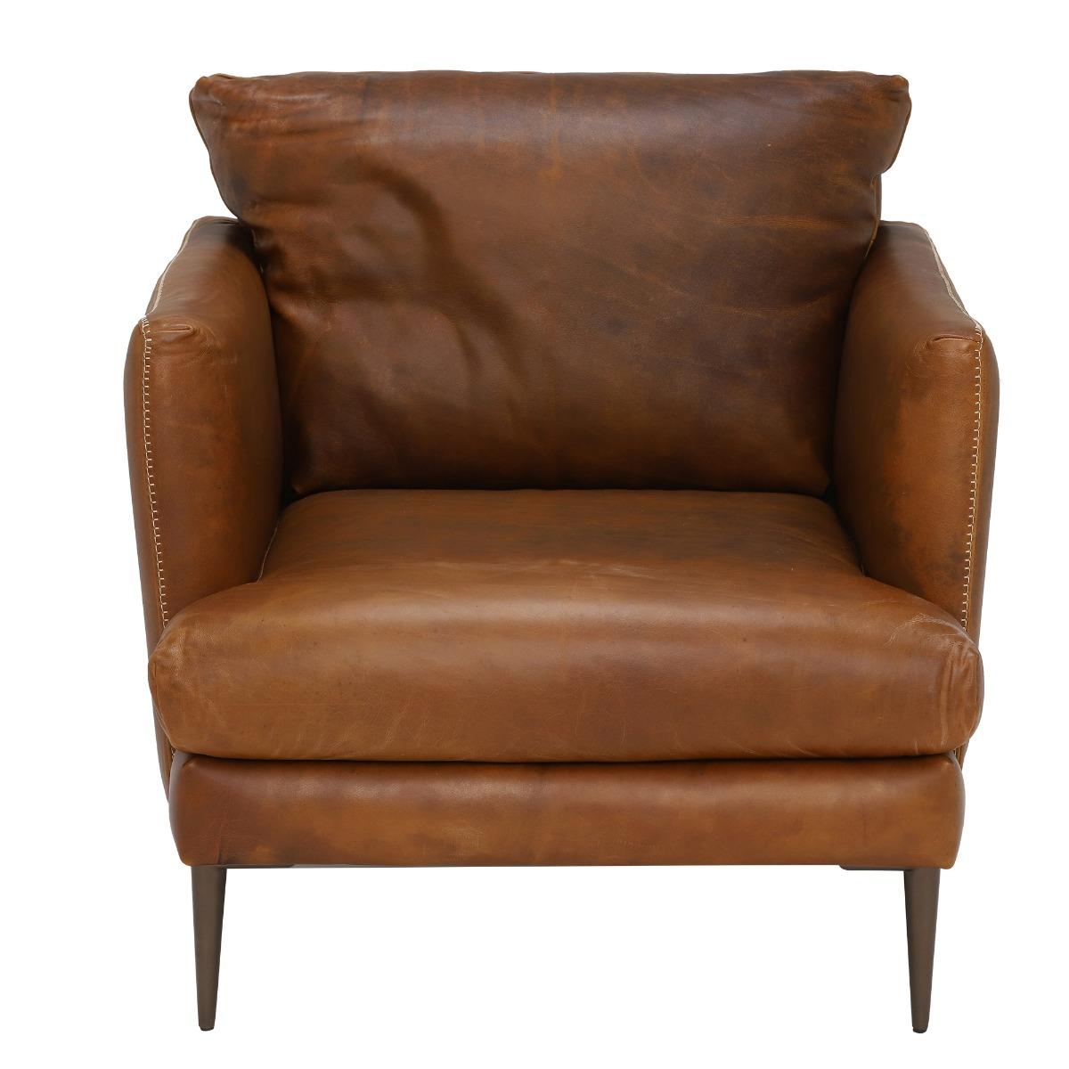 Acacia Armchair, Brown Leather | Barker & Stonehouse – image 3
