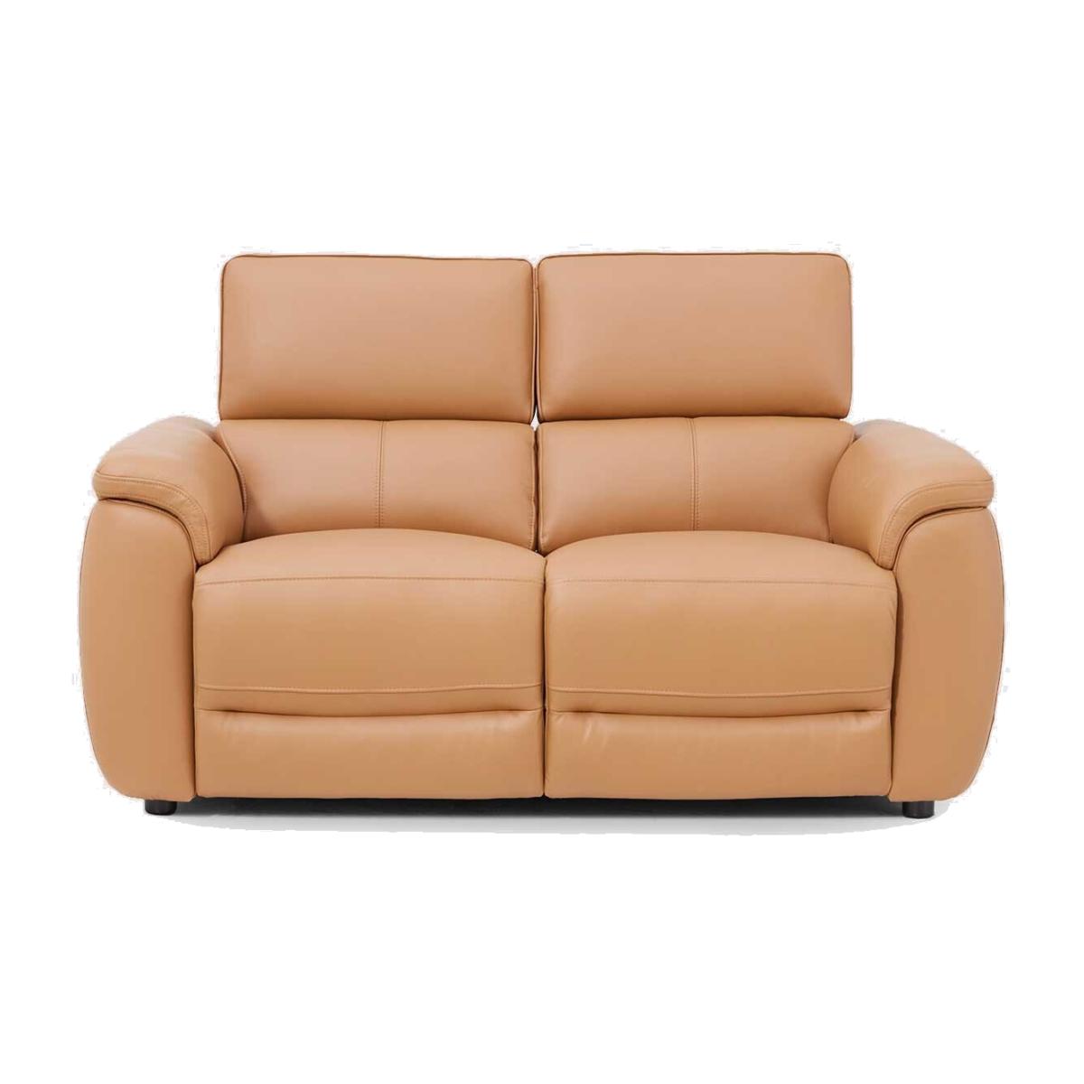 Glendale 2 Power Seater & Headrest Recliner Sofa, Brown Leather | Barker & Stonehouse – image 1