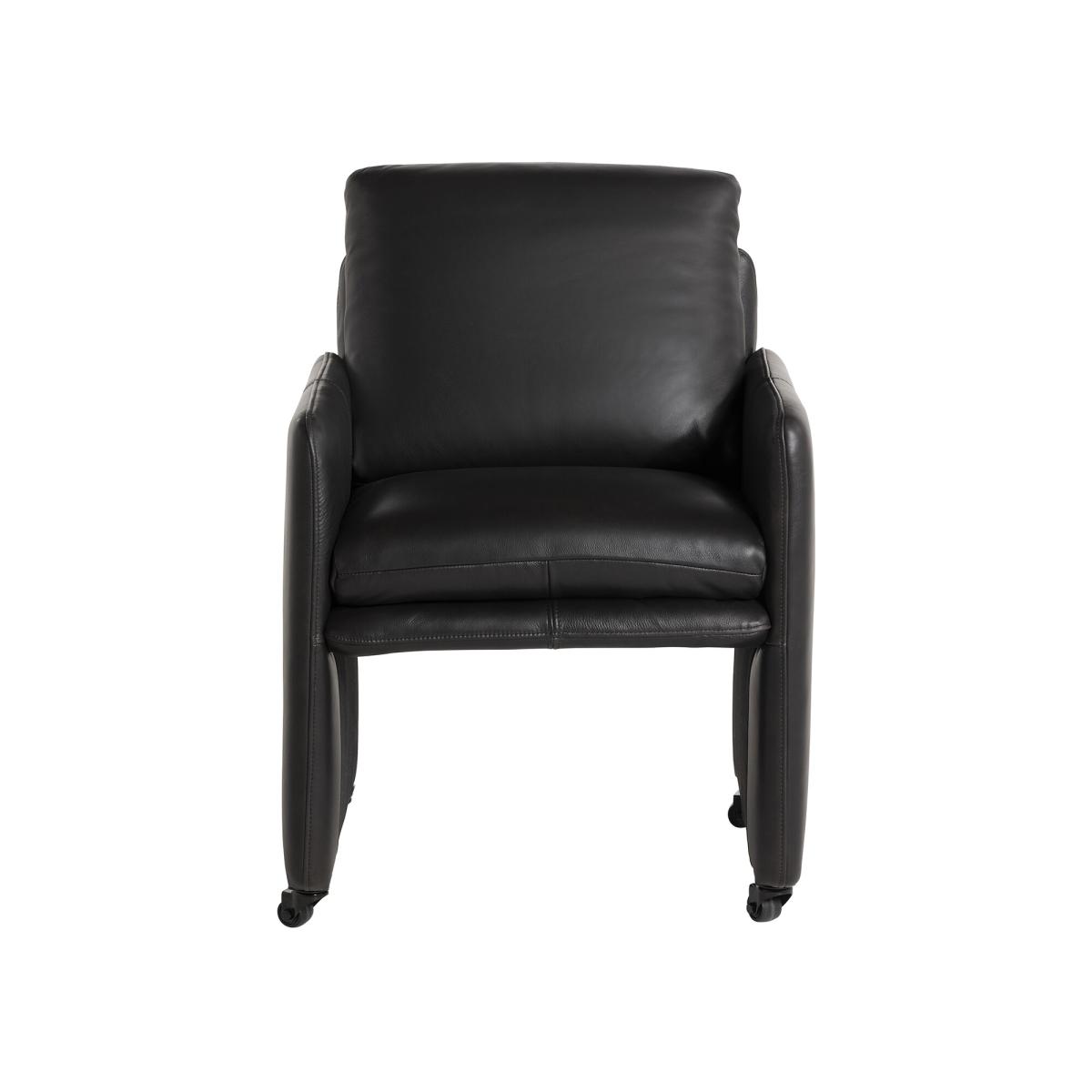 Casca Dining Armchair Ebony L, Brown Leather | Barker & Stonehouse – image 2