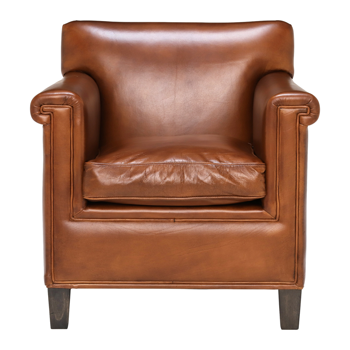 Chastleton Leather Armchair, Light Brown – image 3