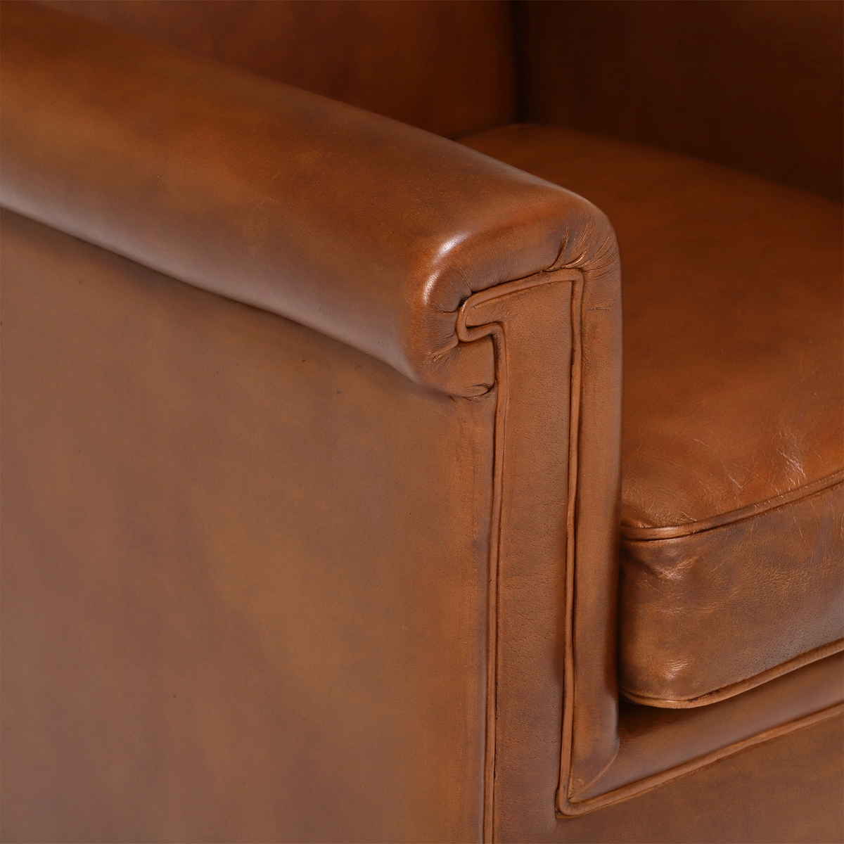 Chastleton Leather Armchair, Light Brown – image 4