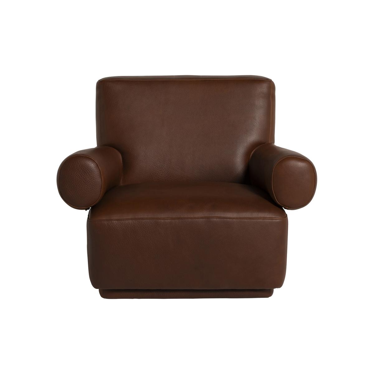 Chance Swivel Armchair, Brown Leather | Barker & Stonehouse – image 2