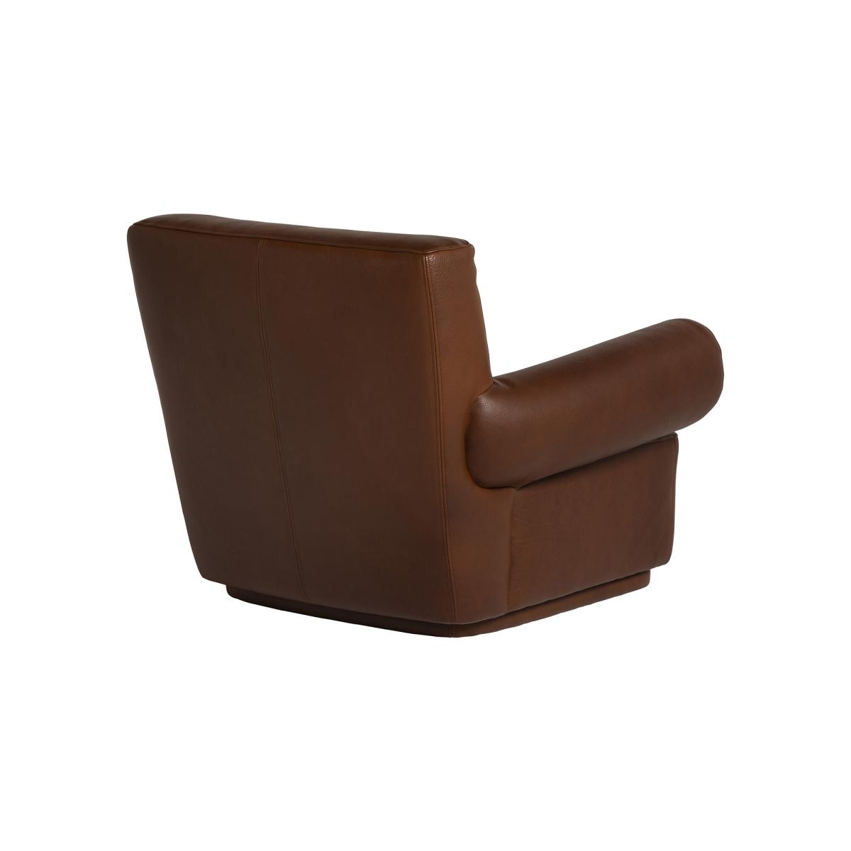 Chance Swivel Armchair, Brown Leather | Barker & Stonehouse – image 6