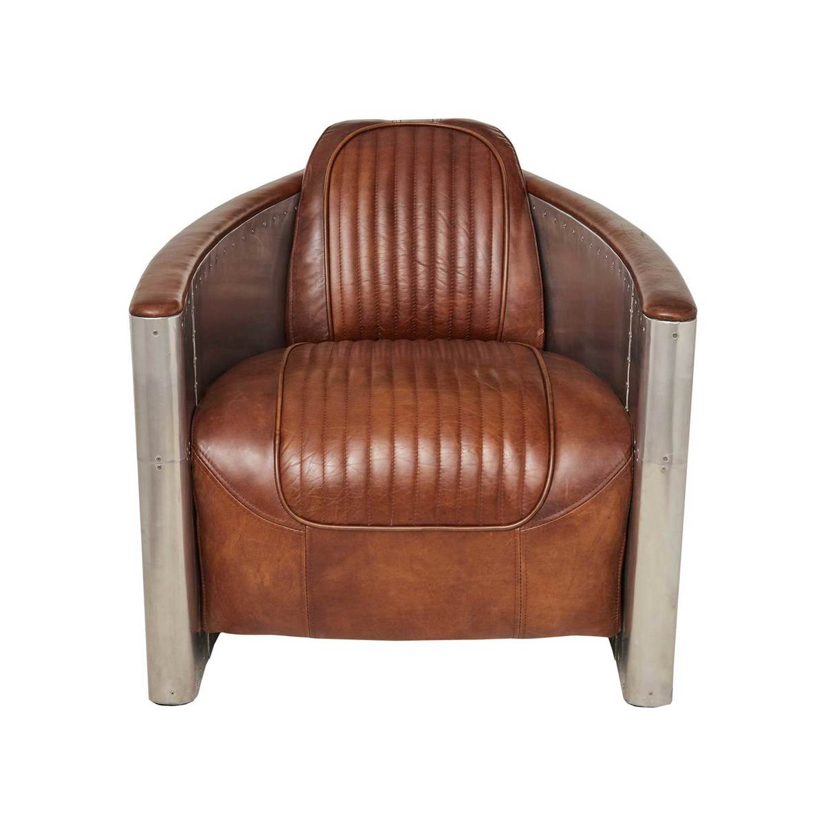 Timothy Oulton Aviator Tomcat Armchair, Vintage Cigar and Spitfire – image 2
