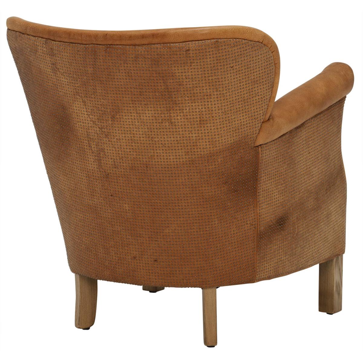 Timothy Oulton Stud Professor Armchair, Brown Leather | Barker & Stonehouse – image 6
