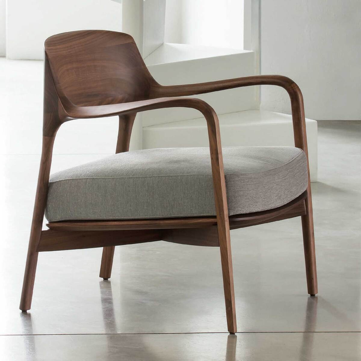 Porada Louis Armchair, Canaletta Walnut Moran Fabric – image 2