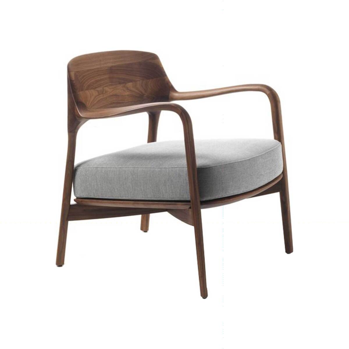 Porada Louis Armchair, Canaletta Walnut Moran Fabric – image 1