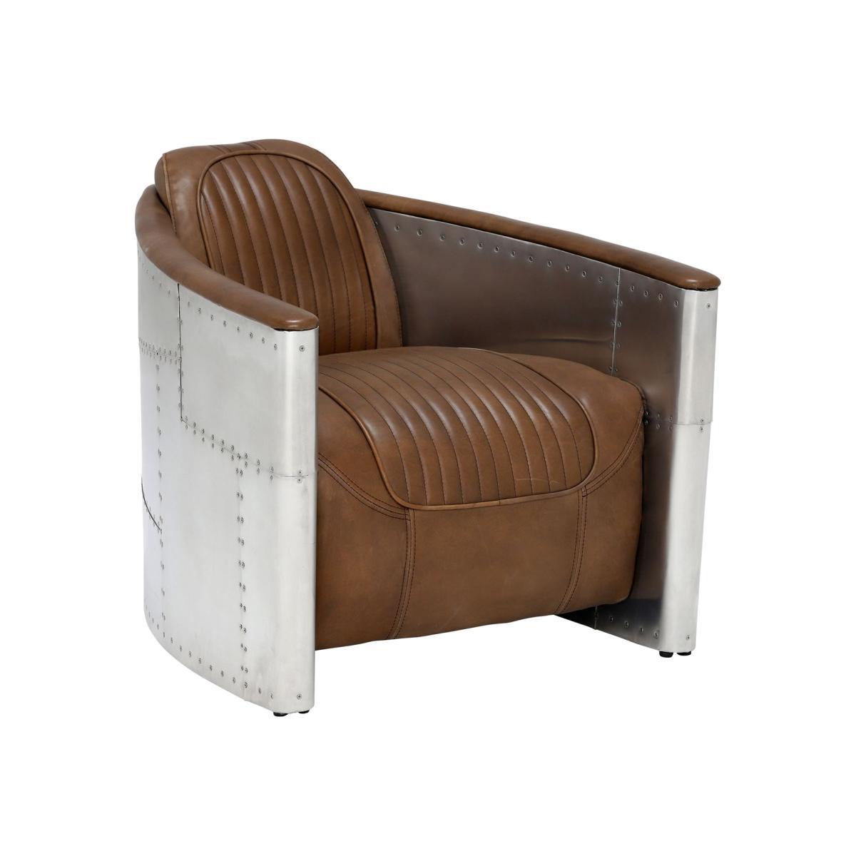 Timothy Oulton Aviator Tomcat Armchair, Destroyed Raw – image 1