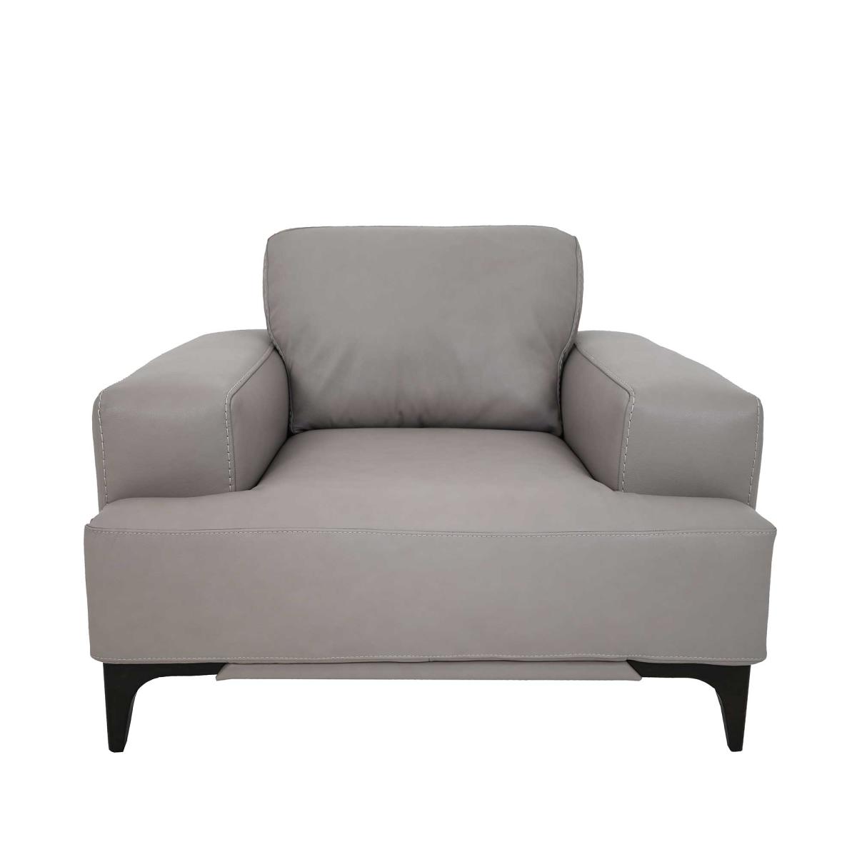 Draper Maxi Leather Armchair, Grey | Barker & Stonehouse – image 2