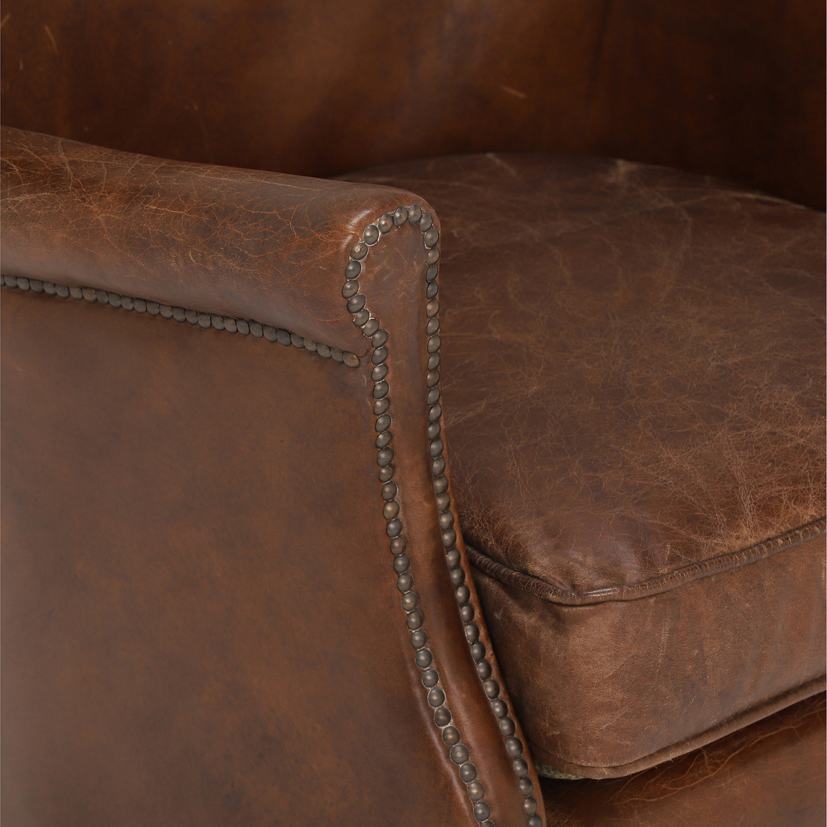Cavendish Leather Armchair, Vintage Cigar – image 7