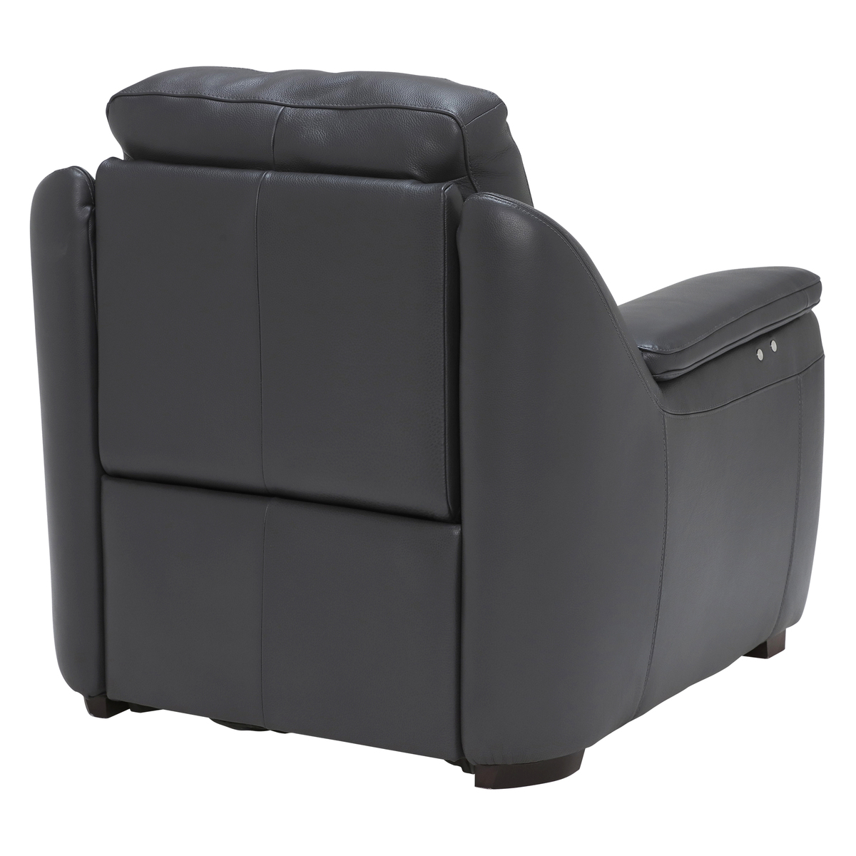 Strauss Grey Leather Recliner Armchair – image 7
