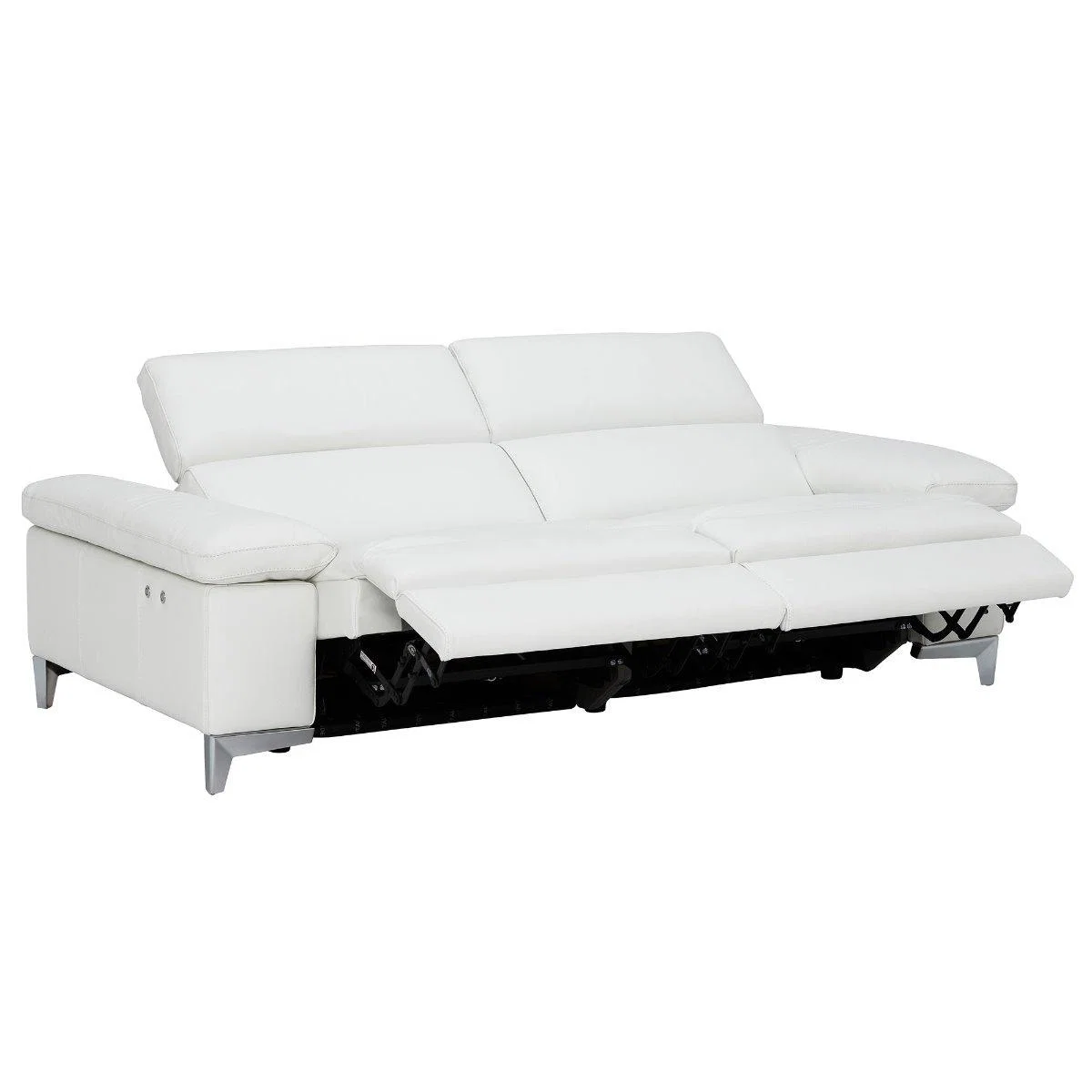 Bonn 3 Seater With 2 Electric Recliners, Neutral Leather | Barker & Stonehouse – image 5