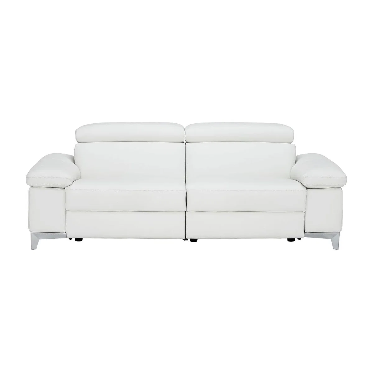 Bonn 3 Seater With 2 Electric Recliners, Neutral Leather | Barker & Stonehouse – image 1