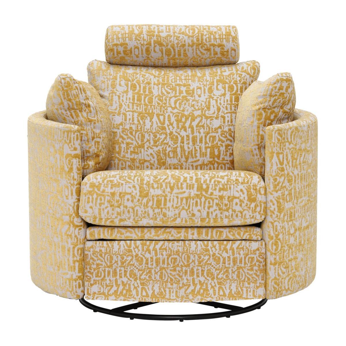 Fama Moon Fabric Recliner Swivel Chair – image 2