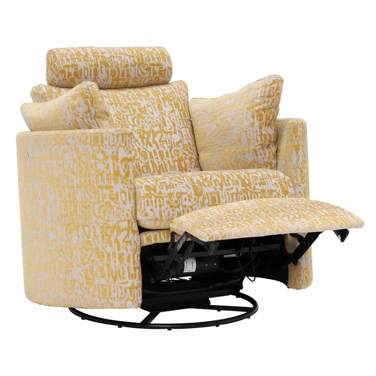 Fama Moon Fabric Recliner Swivel Chair – image 4