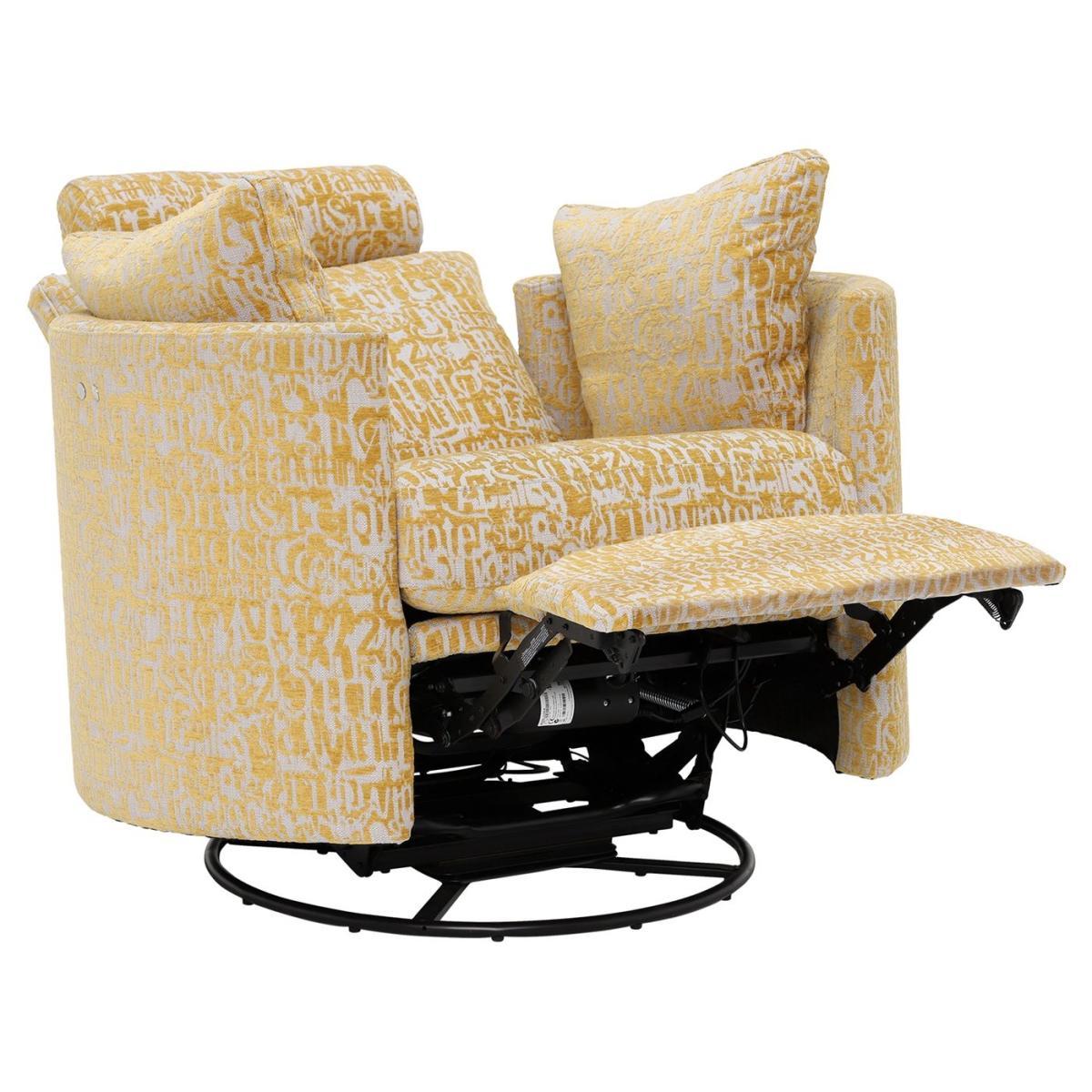 Fama Moon Fabric Recliner Swivel Chair – image 5