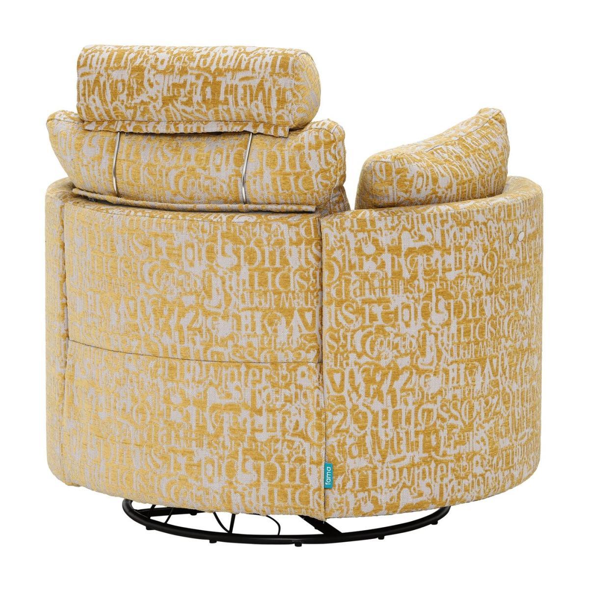 Fama Moon Fabric Recliner Swivel Chair – image 6