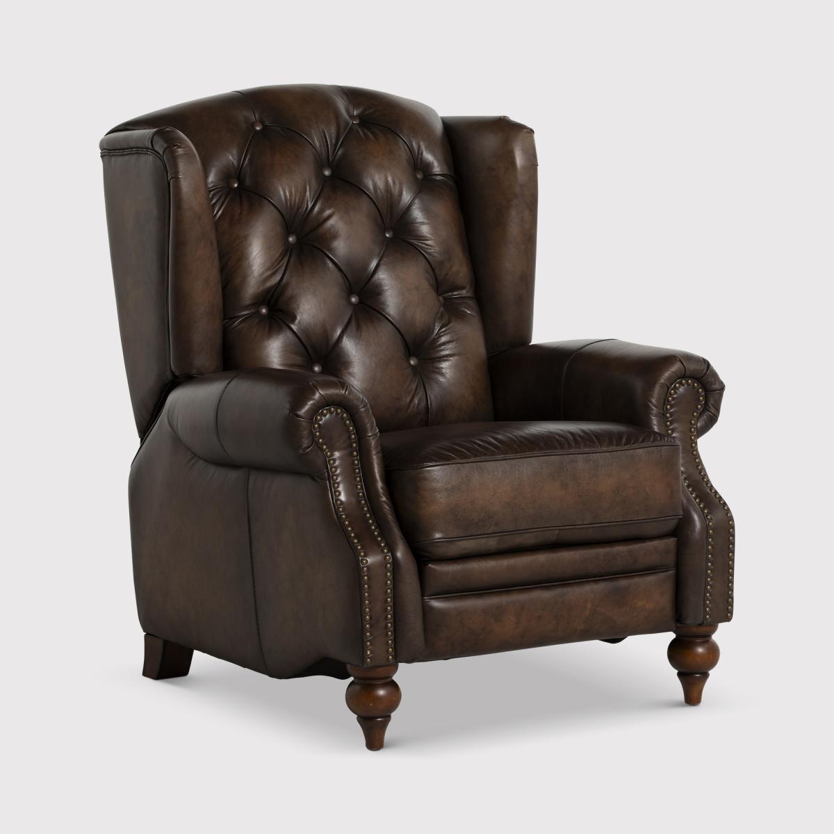 Ullswater Power Recliner Wing Recliner Chair, Brown Fabric | Barker & Stonehouse – image 1