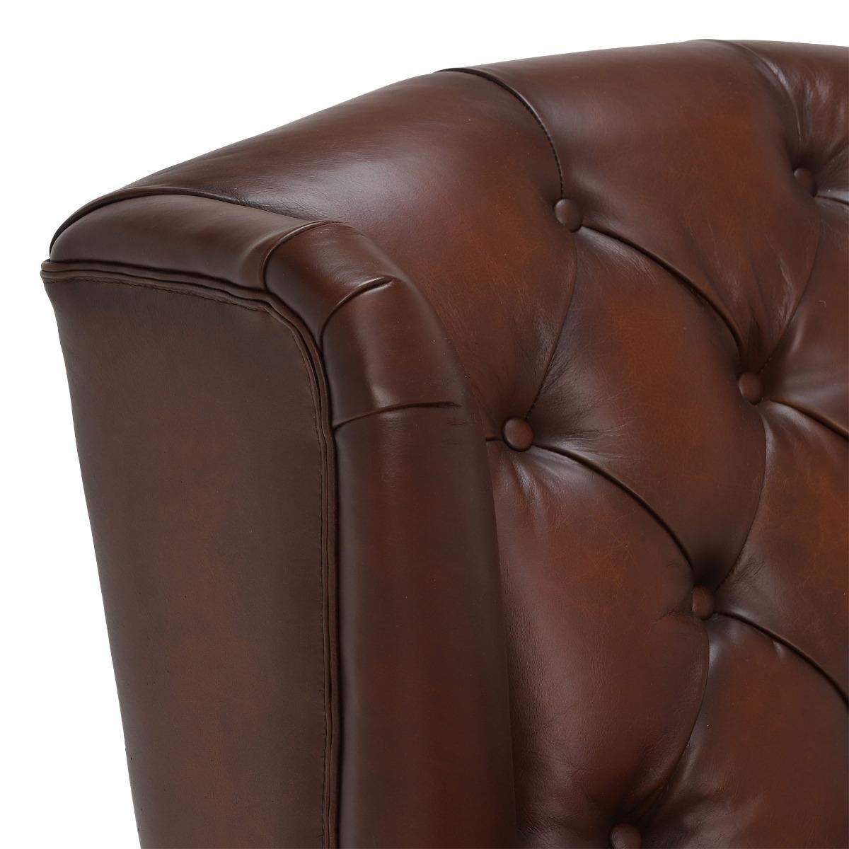 Ullswater Wing Armchair, Brown Leather | Barker & Stonehouse – image 3