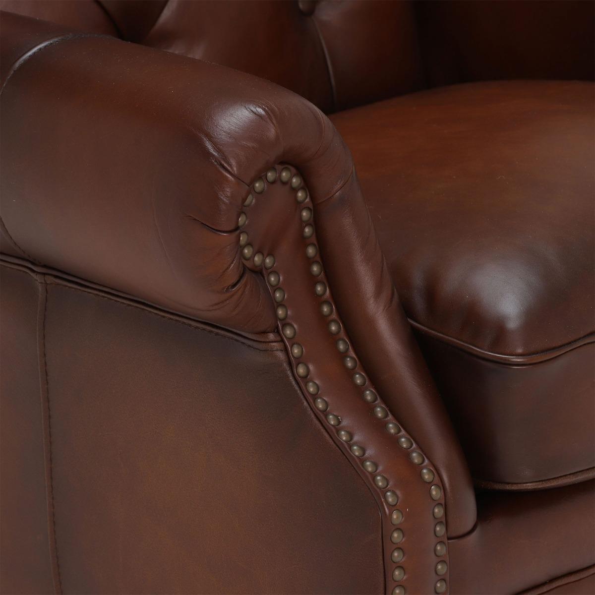 Ullswater Wing Armchair, Brown Leather | Barker & Stonehouse – image 4