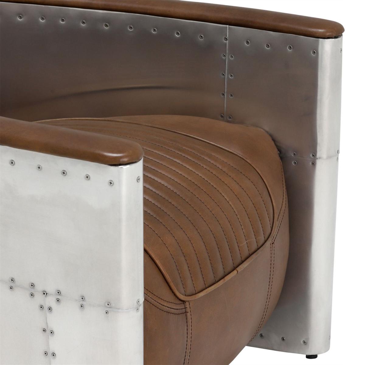 Timothy Oulton Aviator Tomcat Armchair, Brown Leather | Barker & Stonehouse – image 4