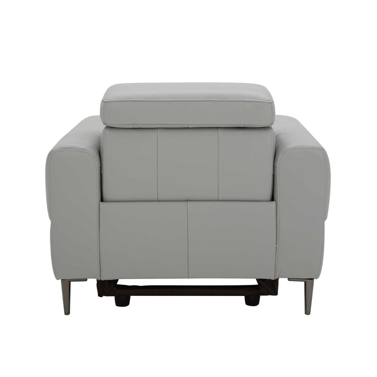 Bayswater Electric Recliner Chair With Electric Headrest, Grey Leather | Barker & Stonehouse – image 6