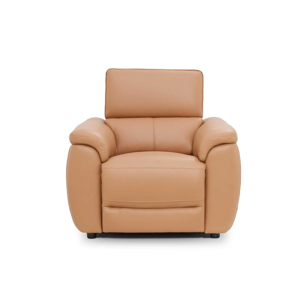 Glendale Power Recliner Chair & Headrest, Brown Leather | Barker & Stonehouse – image 2