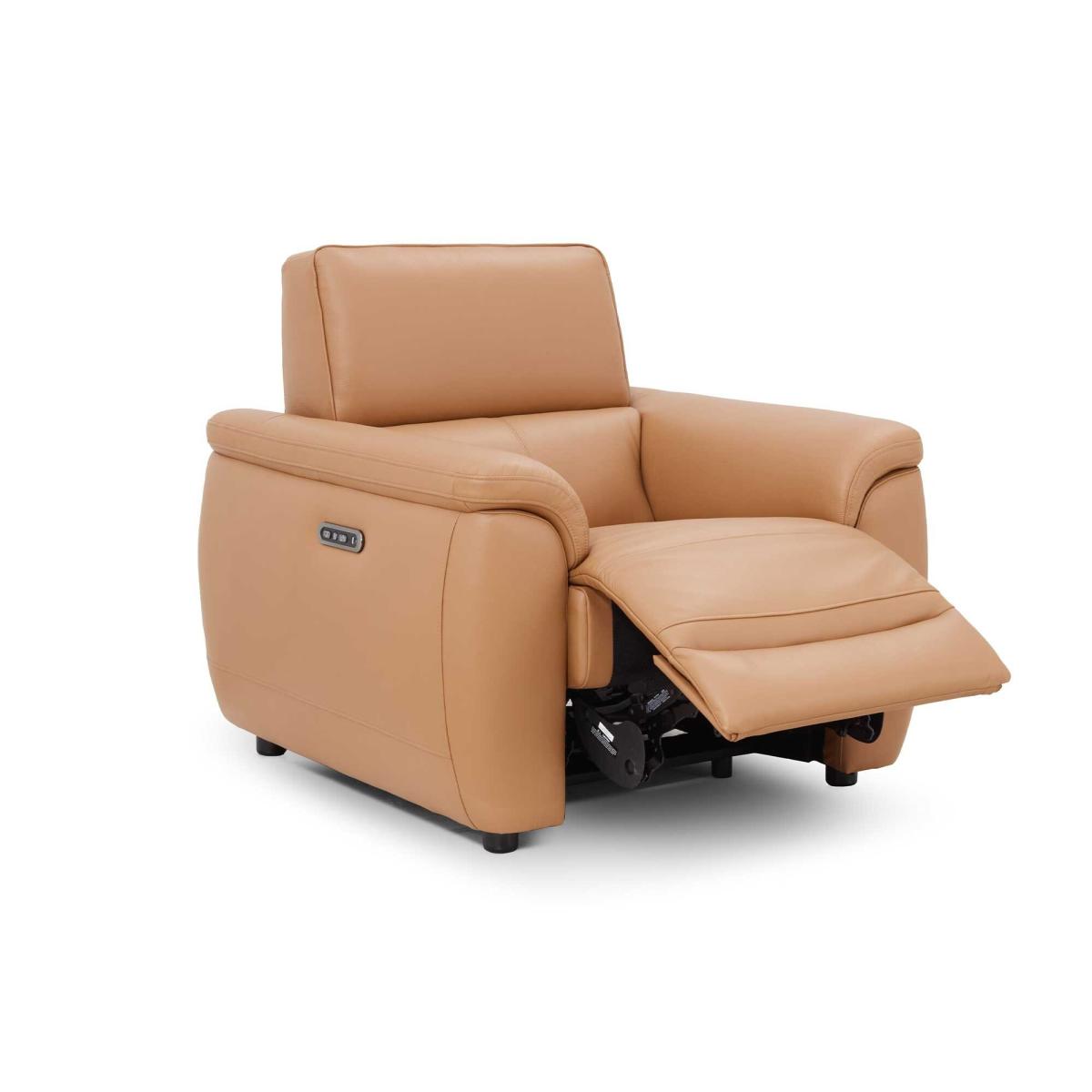 Glendale Power Recliner Chair & Headrest, Brown Leather | Barker & Stonehouse – image 5