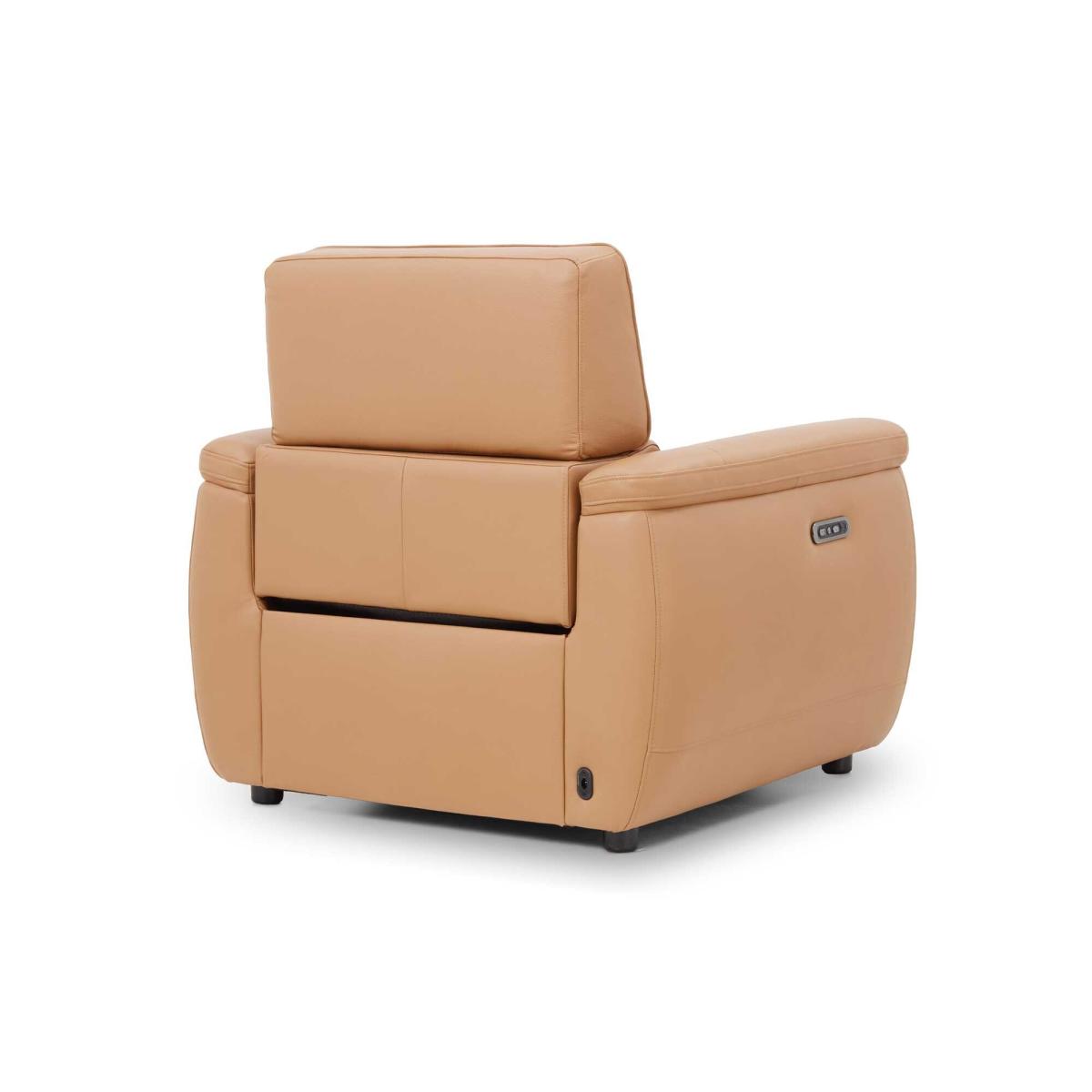 Glendale Power Recliner Chair & Headrest, Brown Leather | Barker & Stonehouse – image 7