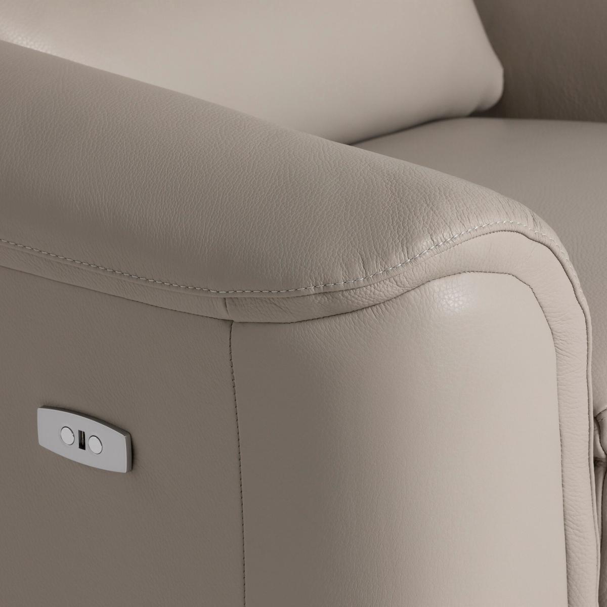 Garner Power Armchair, Grey Leather | Barker & Stonehouse – image 3