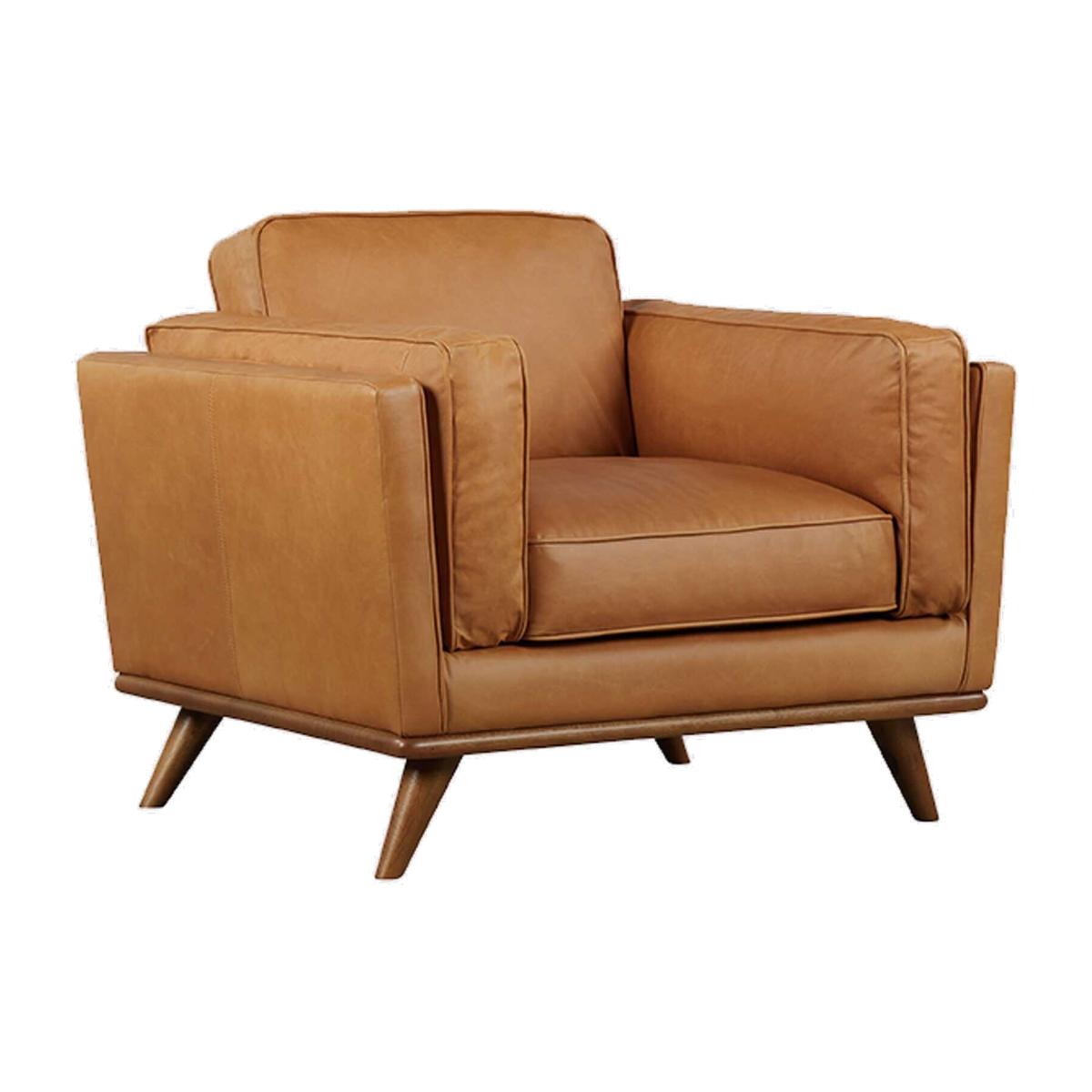 Lindrum Armchair, Brown Leather | Barker & Stonehouse – image 1
