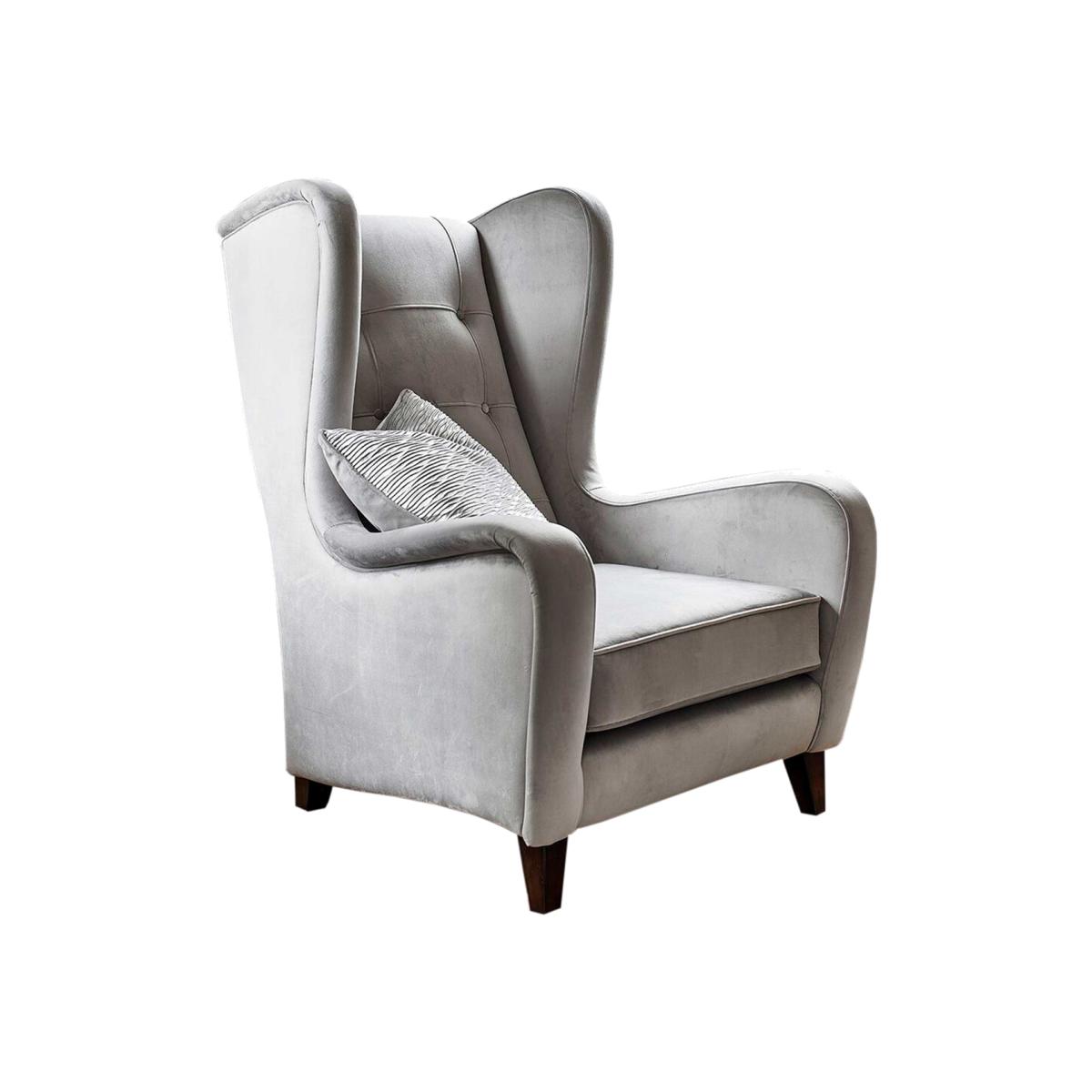 Dorsey Throne Armchair, Grey Fabric | Barker & Stonehouse – image 1