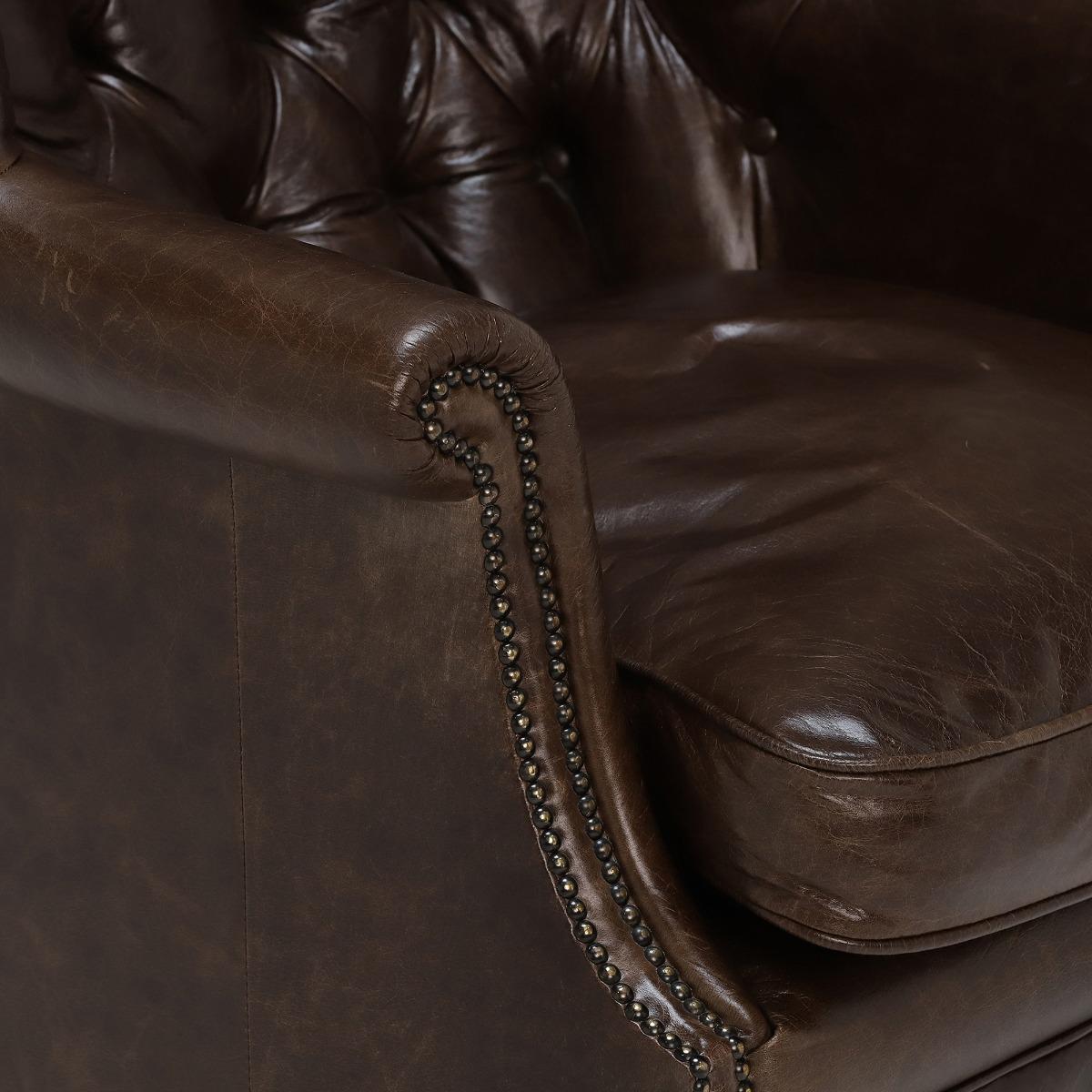 Harris Tweed Mackenzie Armchair Leather | Barker & Stonehouse – image 4