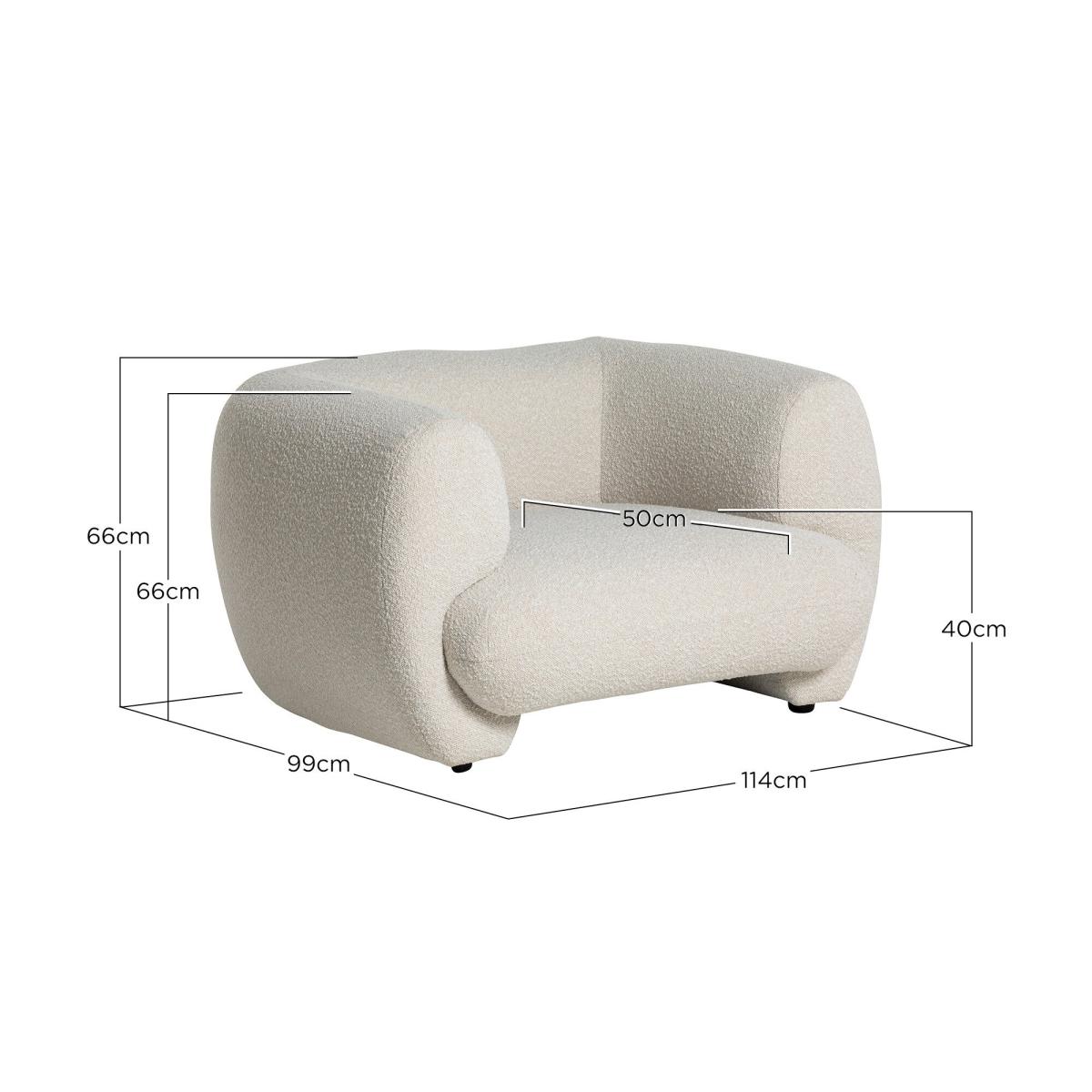 Edmonia Armchair, Neutral Boucle | Barker & Stonehouse – image 6