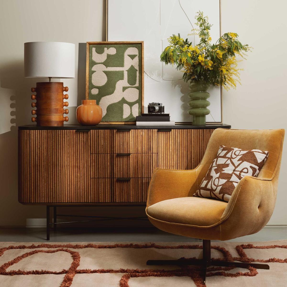 Milne Armchair, Brown Fabric | Barker & Stonehouse – image 3