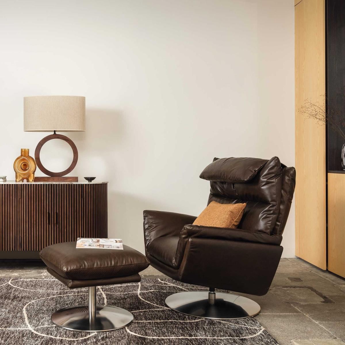 Jessup Swivel Armchair Ri Coco, Brown | Barker & Stonehouse – image 2