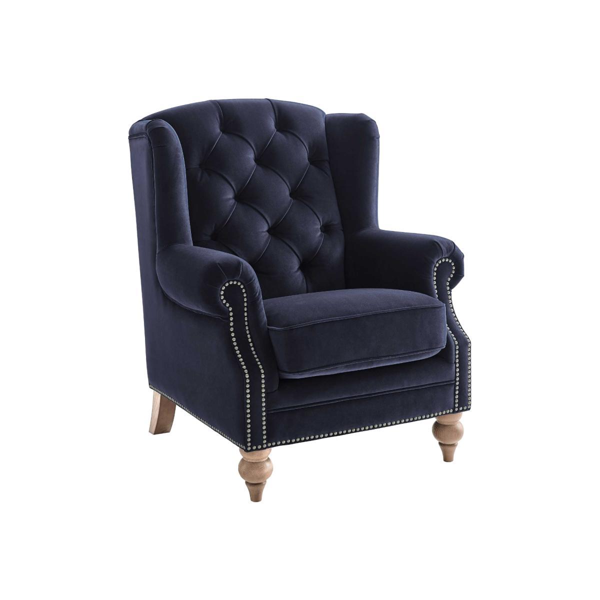Ullswater Velvet Wing Chair – image 1