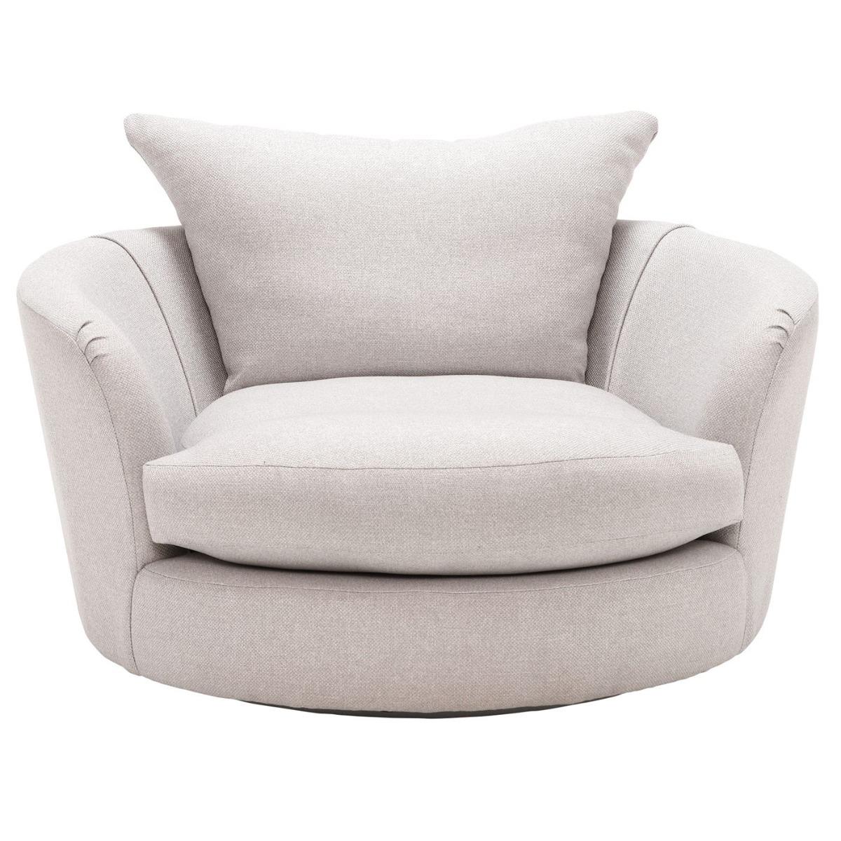 Floyd Cuddler Swivel Armchair, Neutral Fabric | Barker & Stonehouse – image 2