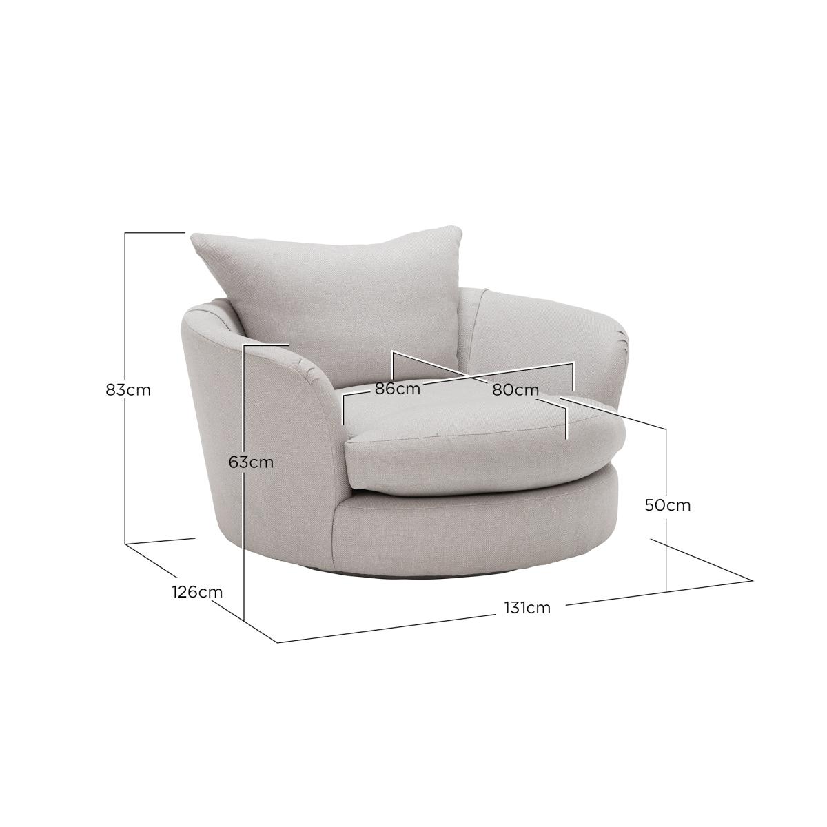 Floyd Cuddler Swivel Armchair, Neutral Fabric | Barker & Stonehouse – image 6