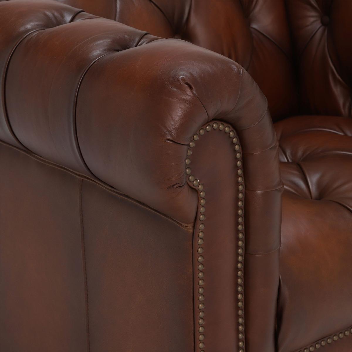 Ullswater Leather Club Chair, Vintage Tabac – image 3