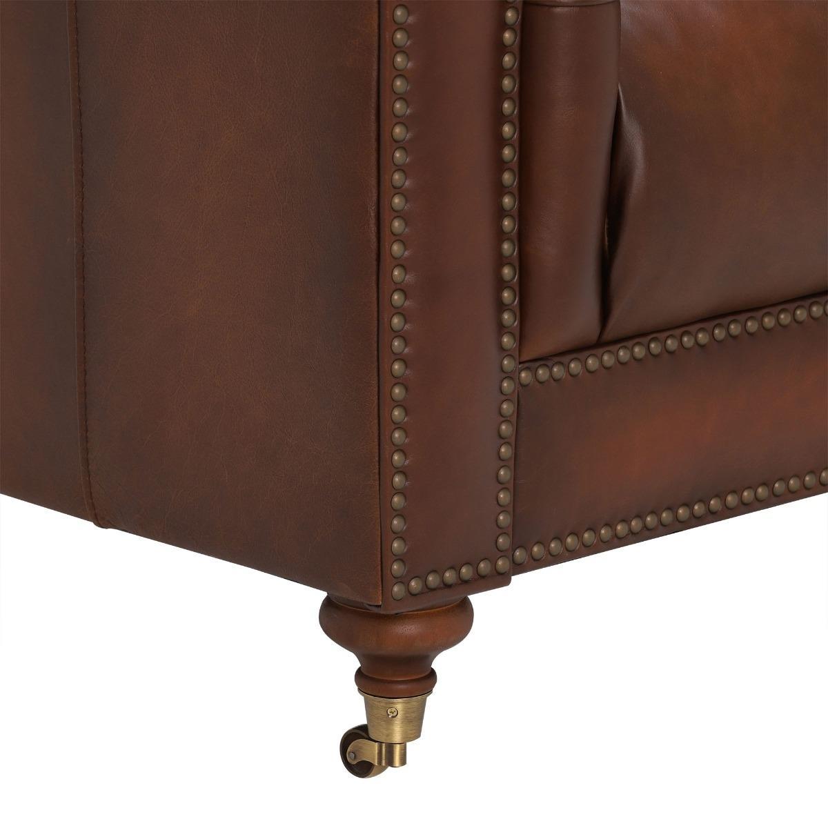 Ullswater Leather Club Chair, Vintage Tabac – image 4