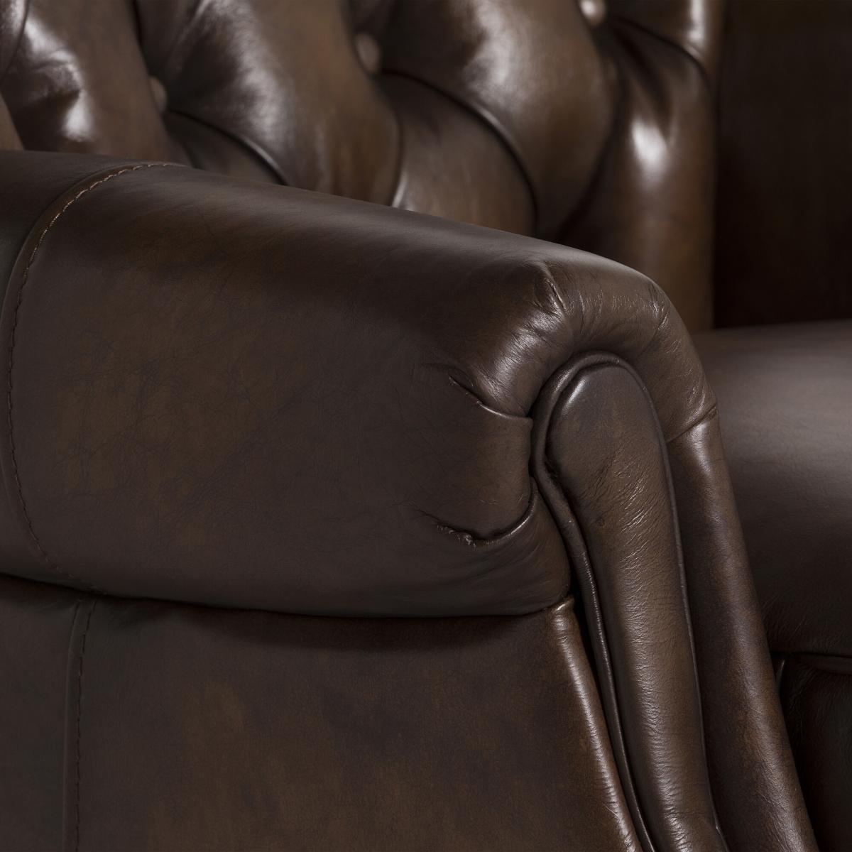 Whistler Wing Armchair, Brown Leather | Barker & Stonehouse – image 7