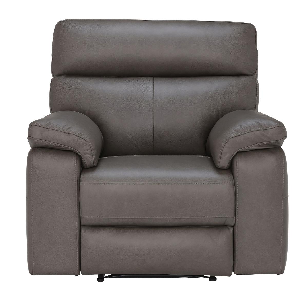 Clark Armchair With Power Motion Recliner, Brown Leather | Barker & Stonehouse – image 2