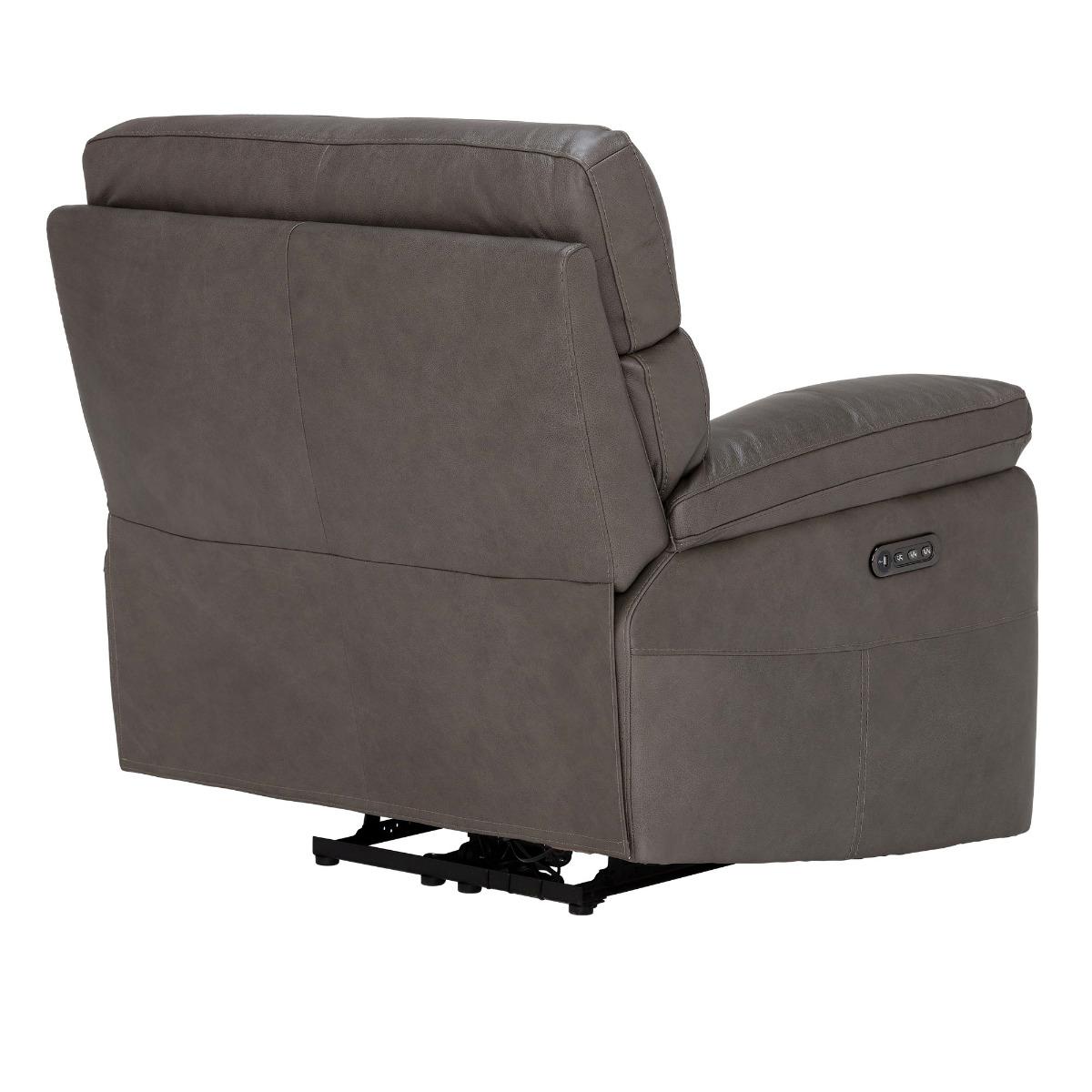 Clark Armchair With Power Motion Recliner, Brown Leather | Barker & Stonehouse – image 6