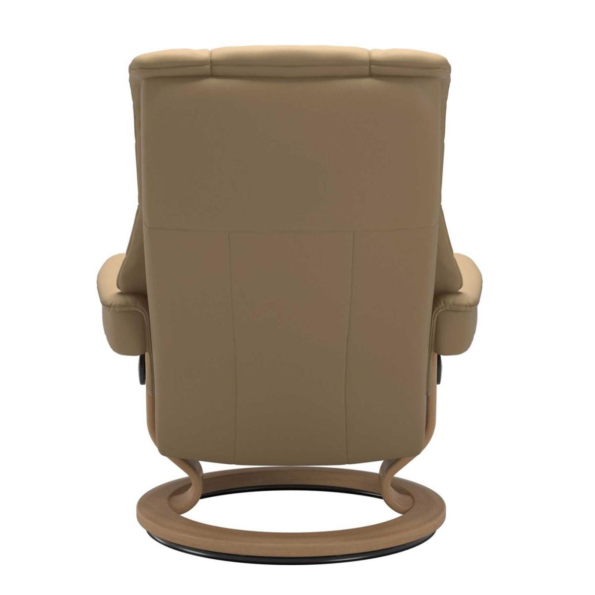 Stressless Mayfair Medium Classic Chair & Stool, Neutral Leather | Barker & Stonehouse – image 4