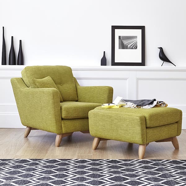 Ercol Cosenza Fabric Armchair, Green – image 3