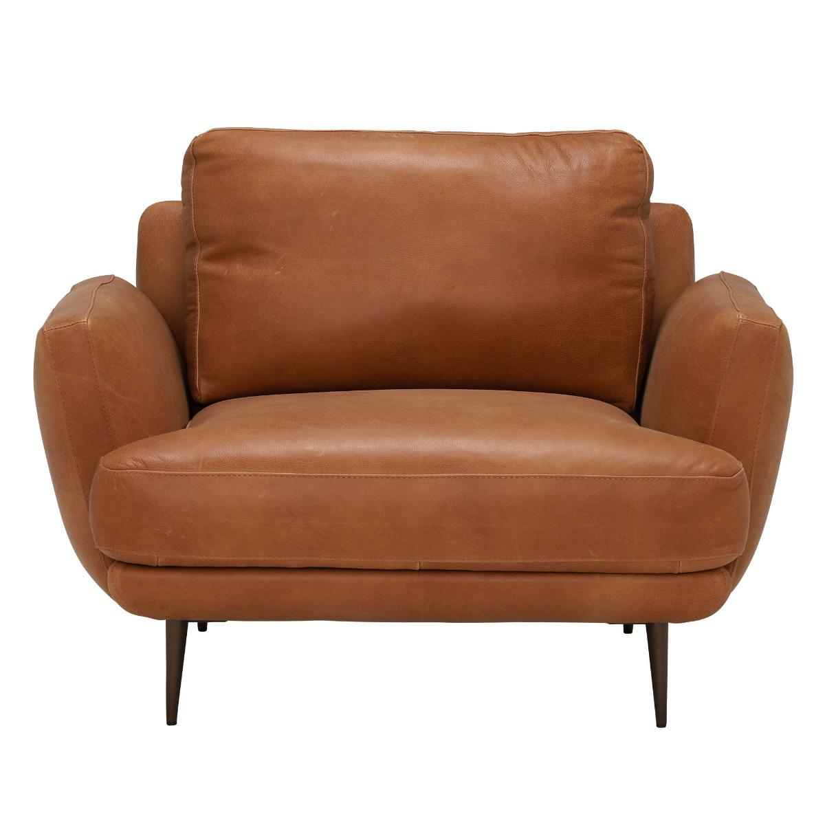 Pax Leather Maxi Armchair, Brown | Barker & Stonehouse – image 2